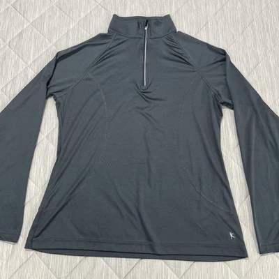 Camisa Danskin Now Para Mujer 2XL XXL Gris Cuarto Cremallera Manga Larga Correr Activo Foto 1 de 4