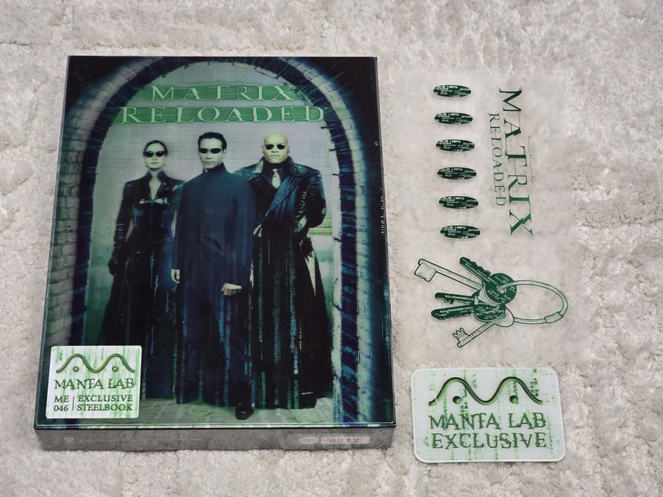 THE MATRIX RELOADED MANTA LAB DOUBLE LENTICULAR FULL SLIP STEELBOOK -  BRAND NEW - Image 1 of 4