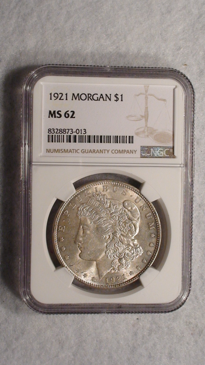 Uncirculated 1921 Year Morgan US Dollars (1878-1921) for