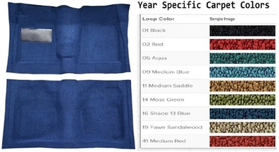 Alfombra de bucle ACC 1961-1964 Chevrolet Impala 2 puertas/4 puertas automática o 4 velocidades Foto 1 de 4