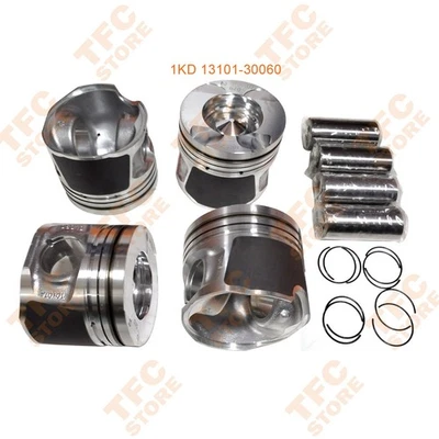1KD 1KD-FTV Piston Kit With Pin For Toyota Engine Rebuild Kit 13101-30060 4PCS - Image 1 of 3