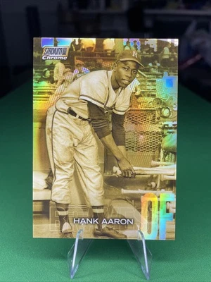 🔥2018 Topps Stadium Club Hank Aaron #SCC-223 cromo oro acuñado SSP🔥 Foto 1 de 4