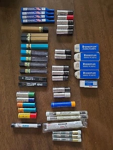 LOT MECHANICAL PENCIL LEADS ERASER REFILLS PENTEL STAEDTLER AUTOPOINT FABER - Picture 1 of 18