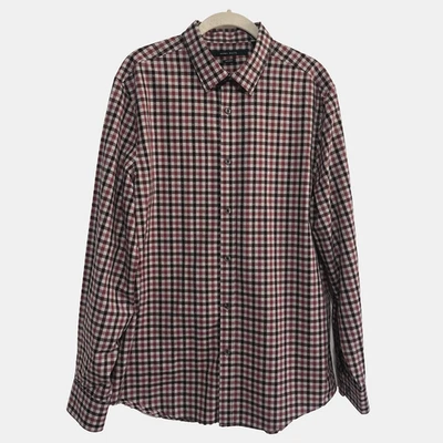 Perry Ellis Men's Check Purple Tones Button Up Shirt No Iron Long Sleeves Large - Image 1 of 4