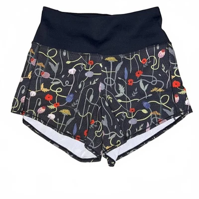 Oiselle Roga Pantalones Cortos de Running Gris Carbón con Diseño y Forro Talla 2 Foto 1 de 4