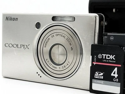 Nikon COOLPIX S510 Silver 8.1 MP 3x Zoom Compact Digital Camera w/SD Card Japan - Image 1 of 4