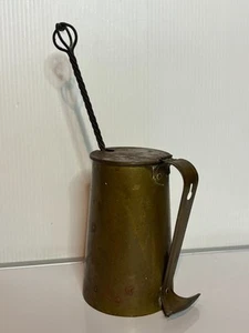 Antique Vintage The Cape Cod Shop Brass Smudge Pot Wrought Pumice Fire Starter - Picture 1 of 10