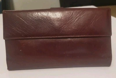 Винтажный женский бумажник Bond Street сделано в Уругвае коричневая кожа - Изображение 1 из 4