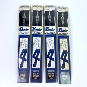 Vintage Rondo Jeanzip 12cm Zippers ×4 - Blue Denim - Bild 1 von 4