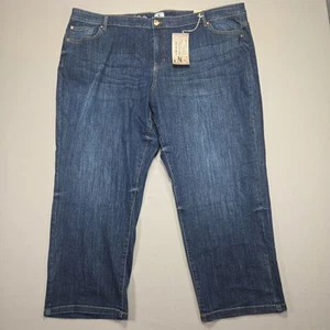 JC Jeans Curvy Fit Straight Leg Dark Wash Denim Jeans Women's 28P - Picture 1 of 12
