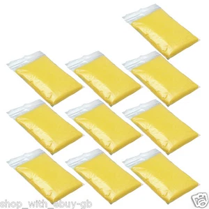 10 x YELLOW WATERPROOF EMERGENCY RAIN PONCHO RAINCAPE - THEME PARKS OUTDOOR - Picture 1 of 3