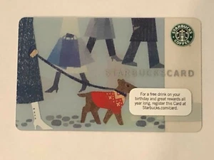 Starbucks Card 2009 Winter Dog Walking - Old Logo - NEW Unused RARE - Picture 1 of 2