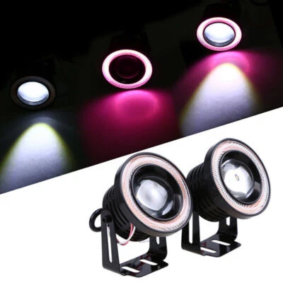 2* Purple LED Fog Light Lamp Projector Angel Eye Halo Ring Light for Honda Civic - Image 1 of 4