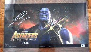 20" x 11" Avengers: Infinity War D 23 Poster signiert von Josh Brolin Thanos Echtheitszertifikat - Bild 1 von 5