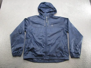 Sierra Designs Men’s Blue Full Zip Hooded Windbreaker Jacket Microlight Size XL - Picture 1 of 12