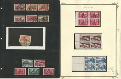 Saar Stamp Collection on 3 Stock Pages, Cancels, Blocks, JFZ - Image 1 of 2