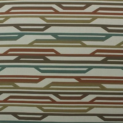 OUTDURA RELÉ DESIERTO NARANJA GEOMÉTRICO EXTERIOR INTERIOR COJÍN TELA POR YARDA 55"W Foto 1 de 4