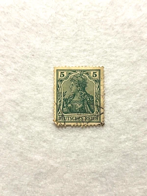 German Duetches Reich Vintage 5 Pf Stamp NICE. - Image 1 of 3