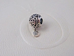 Authentic PANDORA S/Silver LOVE HEARTS ILY Openwork Charm. #798606c00 - Picture 1 of 3