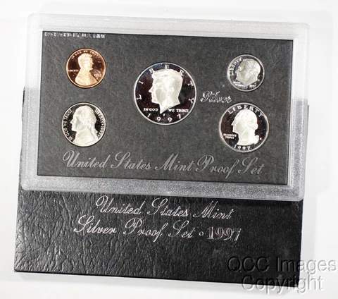 1997 San Francisco Silver Proof Set / OGP Packaging / No Stickers or Writing Cover