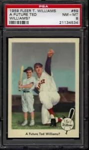 PSA 8 - 1959 Fleer Ted Williams #69 - A Future Ted Williams? Boston Red Sox HOF - Picture 1 of 3