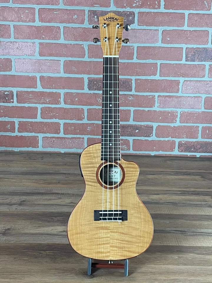 Lanikai Flame Maple Thin Concert Acoustic-electric Ukulele - Image 1 of 4