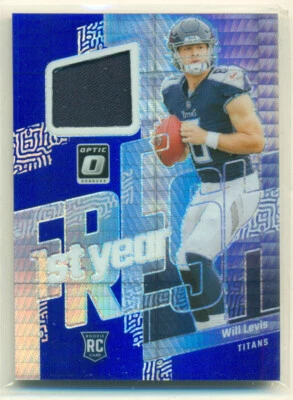 2023 Donruss OPTIC FYF-WL 1st Year Fresh Jersey WILL LEVIS RC Jersey TITANS - Image 1 of 2