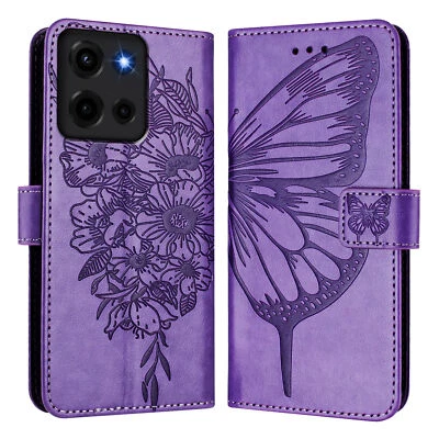 For Motorola Moto G (2025), Fashion Butterfly Pattern Leather Wallet Case Cover - Image 1 of 4