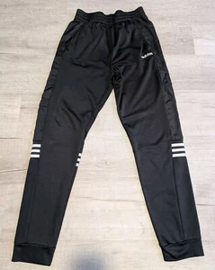 Adidas Youth Boys Sz XL 18-20 Three Stripe Pants Black AK5710 - Picture 1 of 8