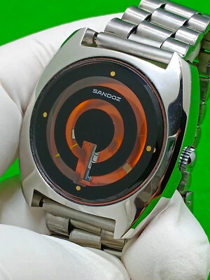 vintage SANDOZ watch Automatic 25 Jewels Day / Date Indicator - Image 1 of 4