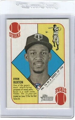 BYRON BUXTON 2015 TOPPS HERITAGE '51 COLLECTION ROOKIE TWINS K3 - Image 1 of 2