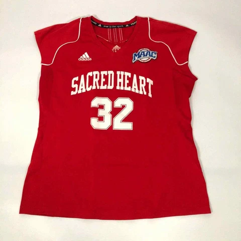 Sacred Heart Pioneers Adidas Womens Jersey Medium Volleyball Red White NCAA #32 Cover
