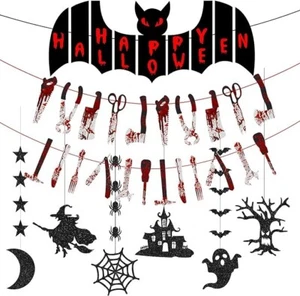 Halloween Decorations Indoor Set - NO DIY - Scary Halloween Party Decorations Wi - Picture 1 of 2