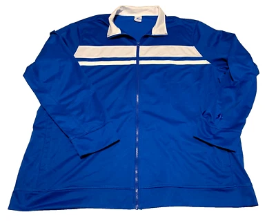 Chaqueta de chándal Starter Warm Up para hombre 3XL 54-55 azul blanco ligera con cremallera frontal Foto 1 de 4