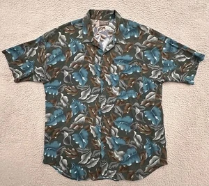 Vtg Triumph Of California Mens XL Rayon Button Up Hawaiian Style Shirt USA Made - Picture 1 of 20