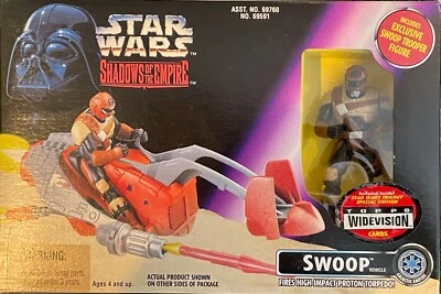 STAR WARS SHADOWS OF THE EMPIRE SWOOP VEHICLE AND TROOPER 1996 - Image 1 of 4