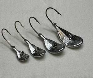 Wobble Head Jig Heads Lead 1/16, 1/8, 1/4, 3/8 oz. Unpainted - FREE SHIPPING - Picture 1 of 9