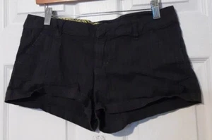 Volcom Junior Girls Gray Stripe Casual Shorts 7 - Picture 1 of 8