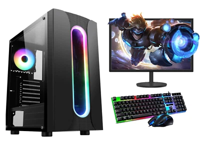 FCS Fast Gaming PC Bundle Intel Core i5 4th Gen 16GB SSD HDD Win 10 2GB GT1030 - Image 1 of 4