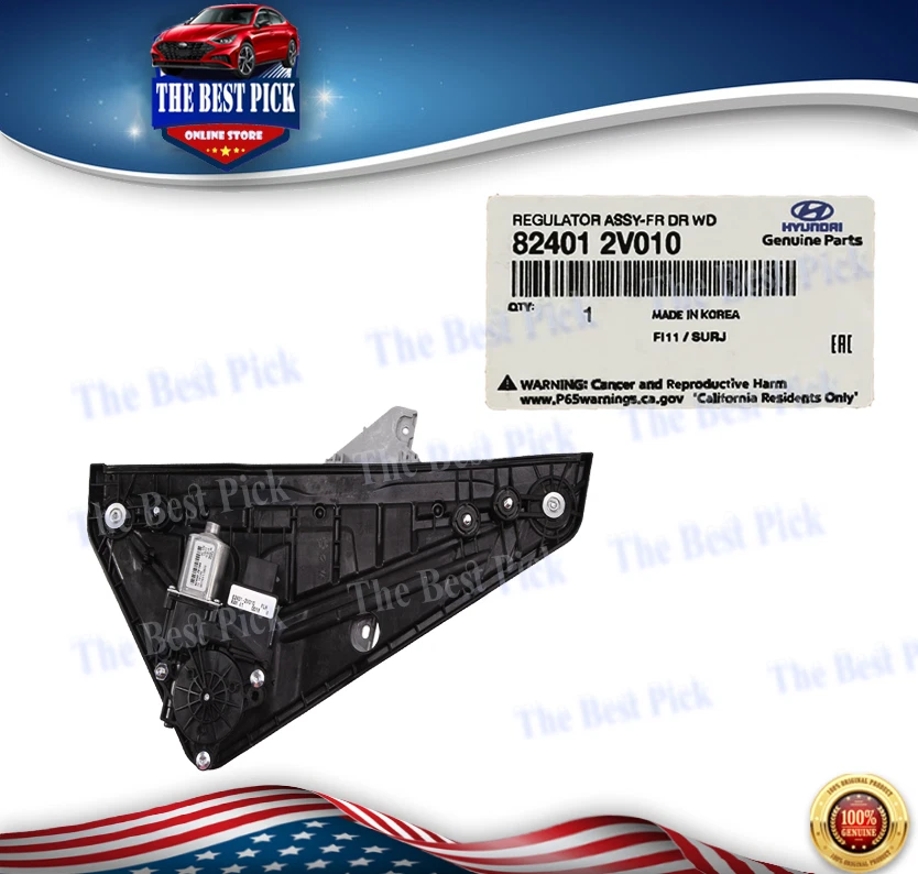 GENUINO Regulador Ventana Eléctrica DELANTERO IZQUIERDO para 12-17 Hyundai Veloster 824012V010 Foto 1 de 1