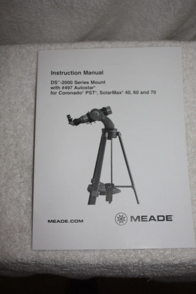 Montaje Meade DS-2000 ALTAZ con Telescopio Autostar 497 Manual para Coronado Solarmax Foto 1 de 1