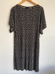 Topshop Dress Womens Size 12 Black White Maternity Short Sleeve Round Neck Comfy - Picture 1 of 8