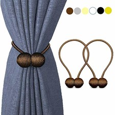 Magnetic Curtain Tiebacks Clips - Window Backs Holders Home Office Decorative 1