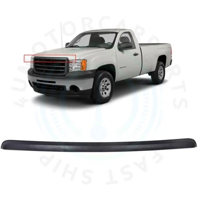 For 2007-2013 GMC Sierra 1500 Truck Hood Molding Trim Front Textured GM1235110 - Изображение 1 из 4