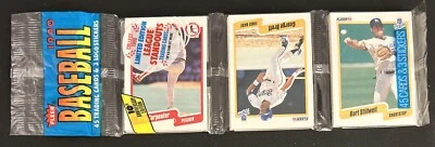 Paquete de porta tarjetas de béisbol Fleer 1990 Cris Carpenter George Brett Kurt Stillwell Foto 1 de 2