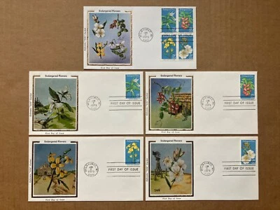 1979 15c Endangered Flora 1783-86 Colorano Silk Cachet FDC Master Set of 5 - Image 1 of 4