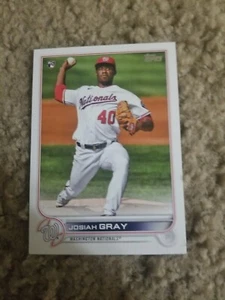 JOSIAH GRAY 2022 TOPPS SERIES 1 CARD #43 WASHINGTON NATIONALS (ROOKIE BASE) - Photo 1 sur 2