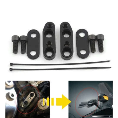 Adaptador elevador manillar moto negro para Honda GoldWing GL1800 1800 01-17 Foto 1 de 4