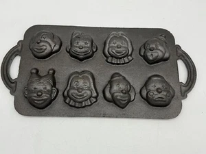 Bandeja moldeadora cara payaso circo hierro fundido vintage con asas para hornear o decorar - Imagen 1 de 6