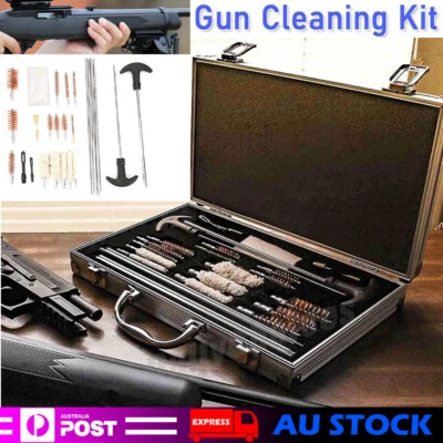 Gun Cleaning Tools Set Pistol Rifle Shotgun Firearm Cleaner Kit Universal 126pcs - image 1 of 4
